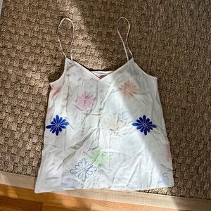 Equipment 100% silk femme cami floral tank